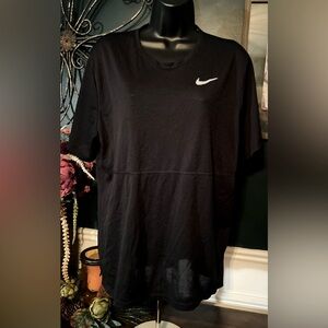 Nike Black Tee with White Swoosh